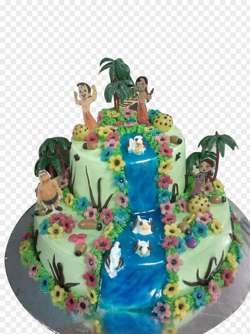 Chota Bheem Birthday Cake Torte Decorating Bakery PNG