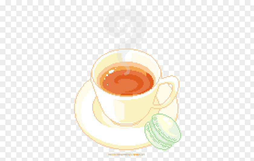 Tea Time Bubble Pixel Art Macaron PNG