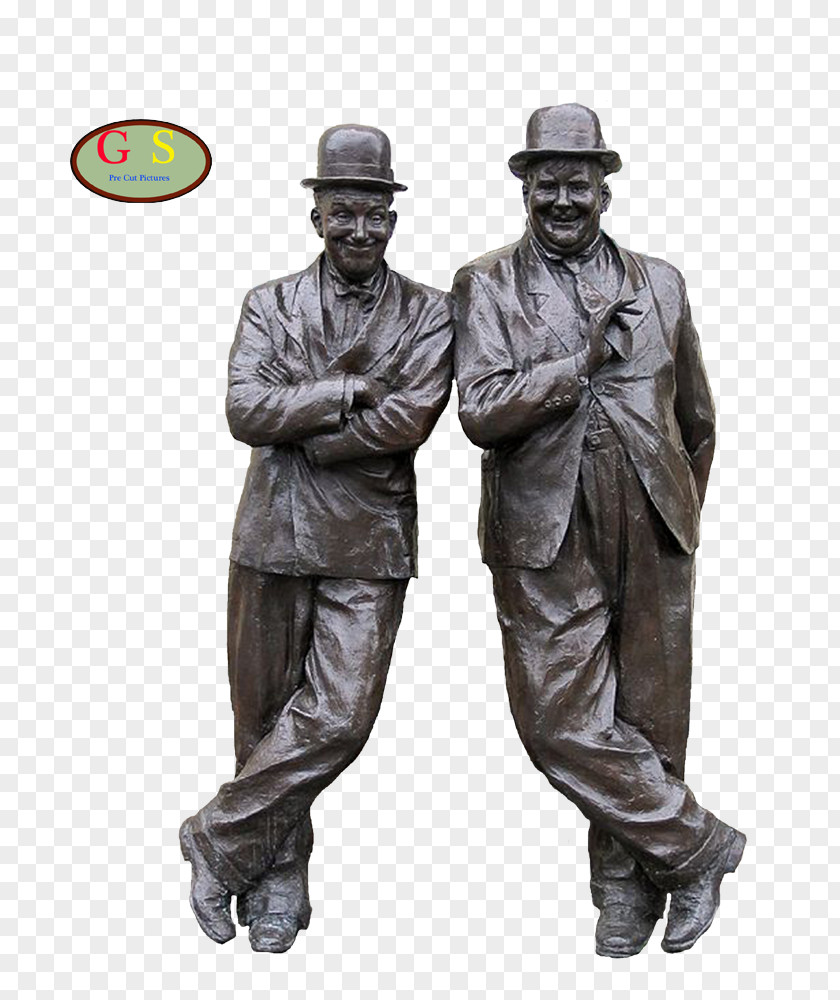 Laurel And Hardy Statue Comedian Ulverston PNG