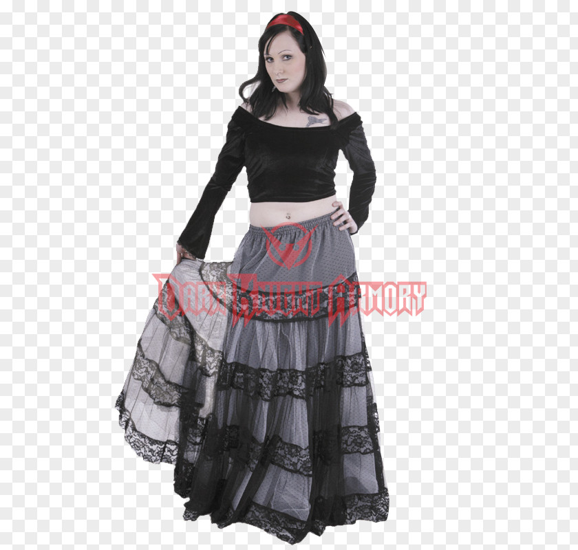 Long Skirt Dress Clothing Gothic Fashion Goth Subculture PNG