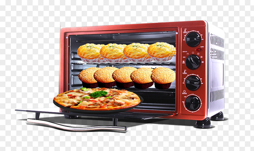 Red Oven Electric Stove Toaster PNG