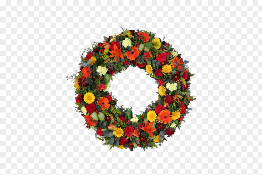 Blumenkranz Wreath Cut Flowers Funeral PNG