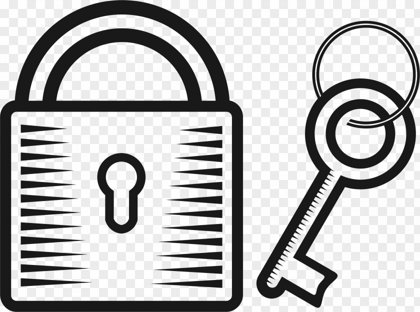Lock Clipart Black And White Key Clip Art PNG