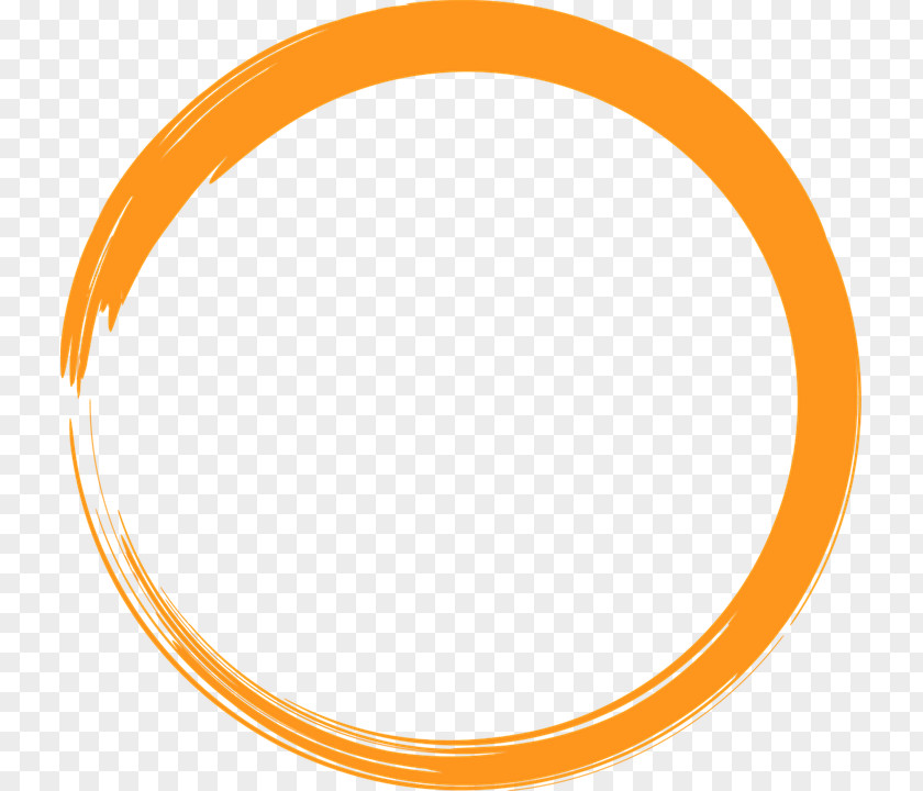 Painted Orange Circle Icon PNG