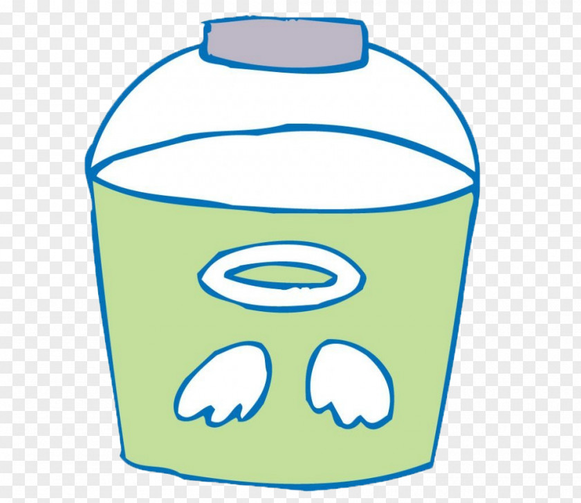 Hand-painted Bucket Cartoon Paint PNG