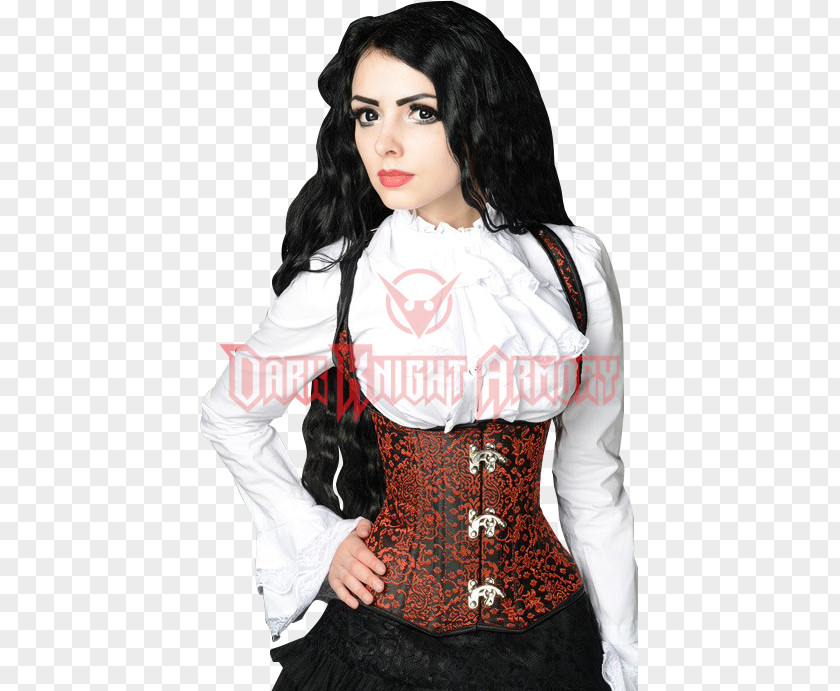 Metal Corset Waist Sleeve Blouse Outerwear PNG