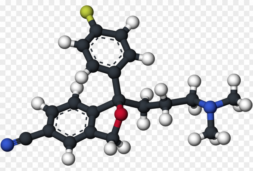 Model Escitalopram Antidepressant Fluoxetine Selective Serotonin Reuptake Inhibitor PNG