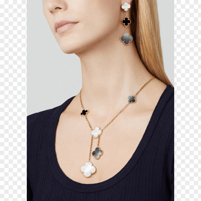 Poetic Charm Necklace Earring Van Cleef & Arpels Jewellery Gold PNG