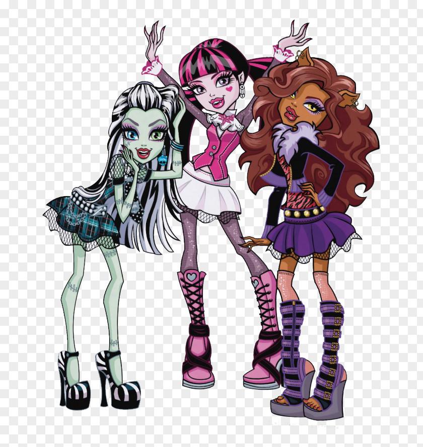 Doll Frankie Stein Monster High Clawdeen Wolf Cleo DeNile PNG