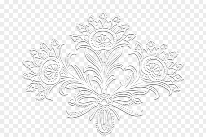 Line White Symmetry Floral Design Pattern PNG