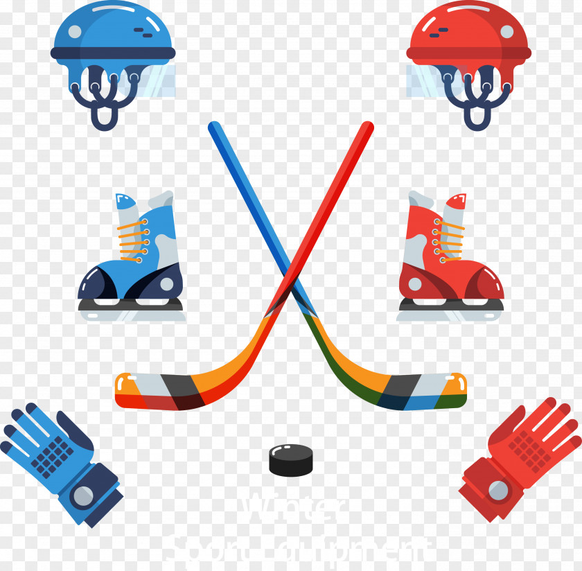 Hockey Equipment Ice Net Clip Art PNG