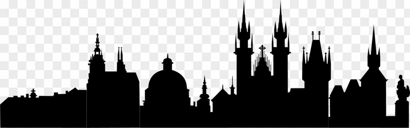 Mosque Silhouette Vector Black Church Prague Skyline Clip Art PNG