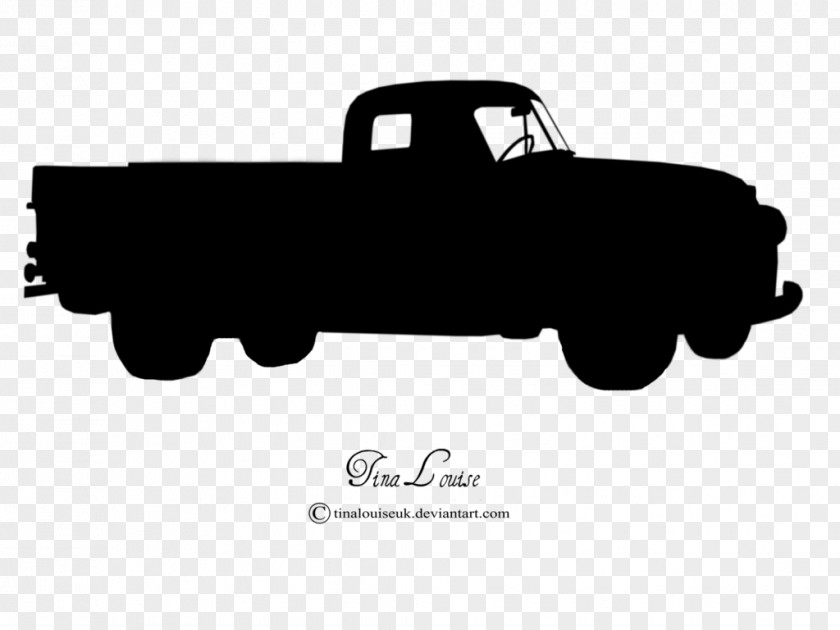 Old Car Pickup Truck Thames Trader Silhouette PNG
