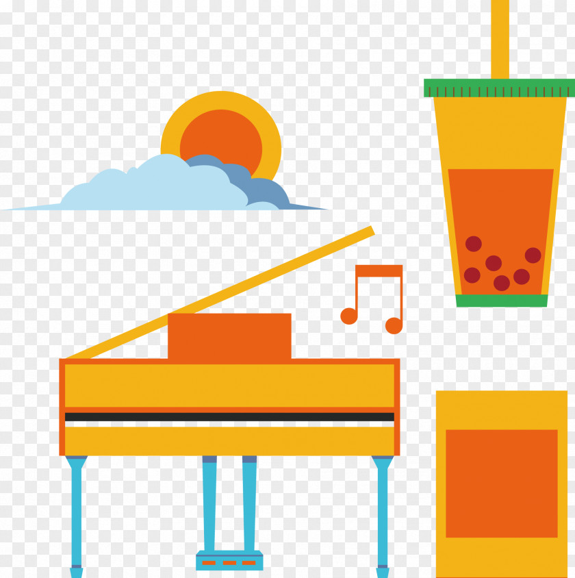 Piano Sun Tea Musical Note PNG