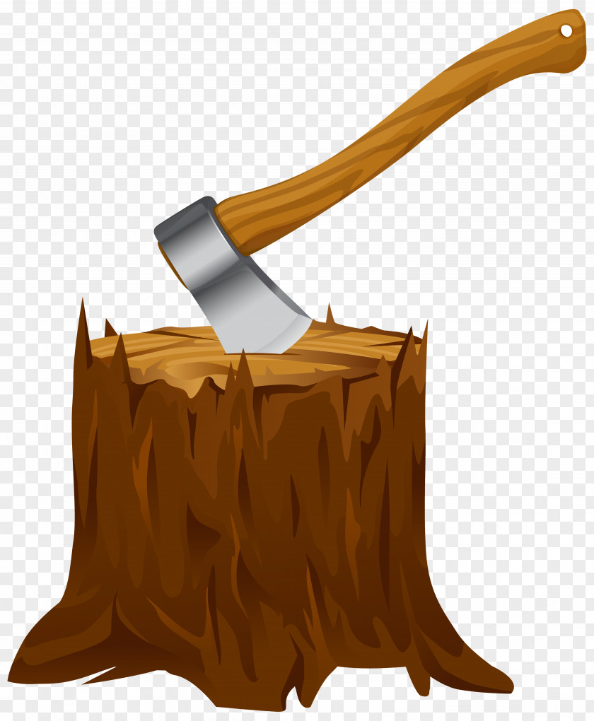 Tree Stump With Axe Clipart Image Clip Art PNG