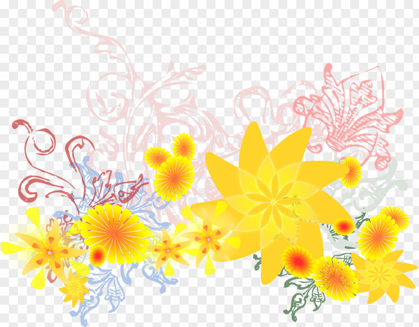 Yellow Flowers Flower Clip Art PNG