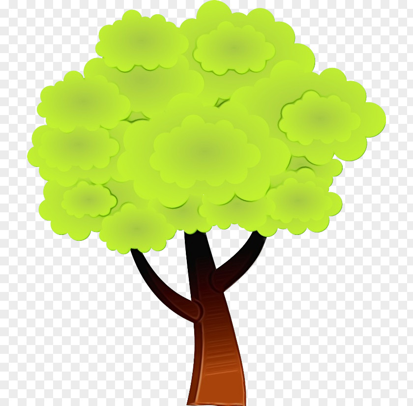Plant Yellow Green Leaf Watercolor PNG