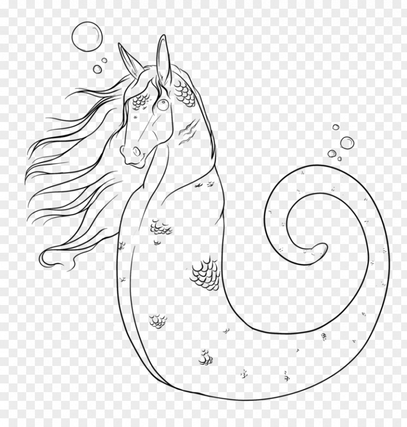 Seahorse Drawing Line Art /m/02csf Horse PNG
