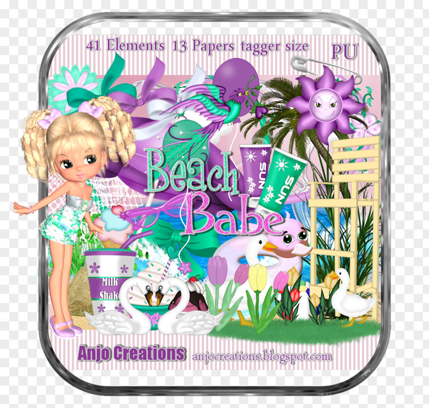 Beach Babe Toy Character Fiction PNG