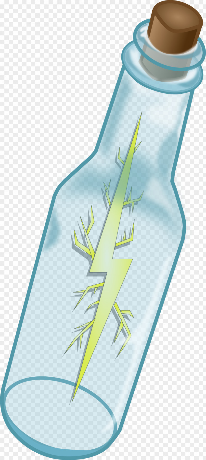 Bottle Lightning In A Clip Art PNG