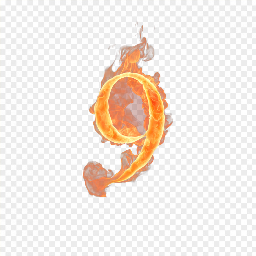 Flame Digital Fire Number Data PNG