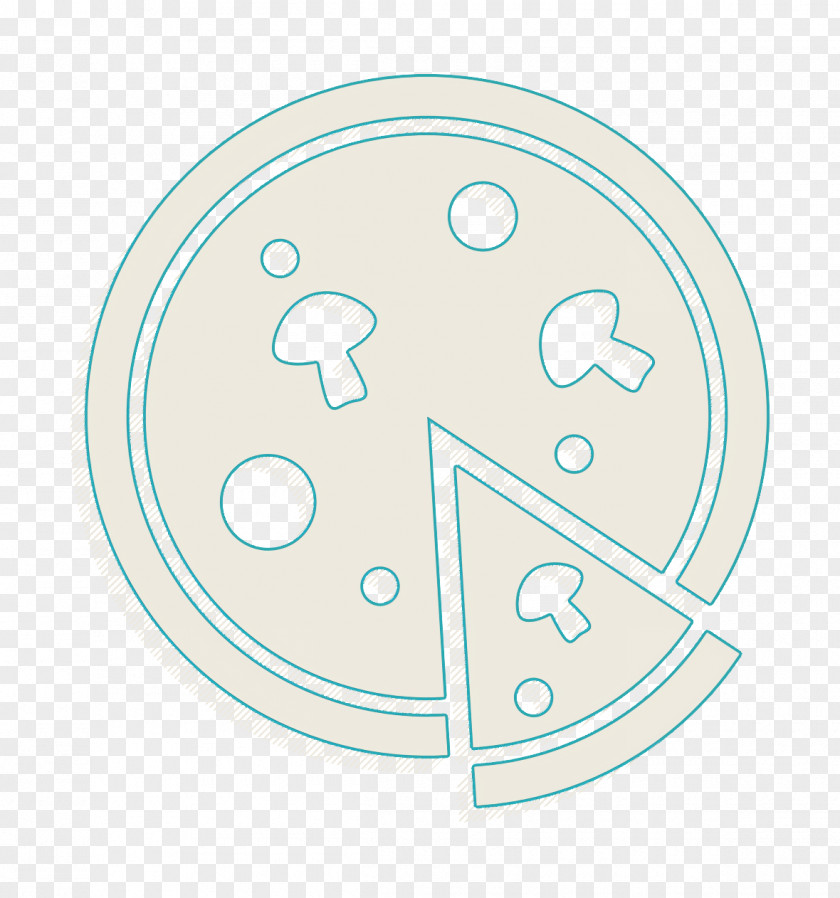 Food Icon Pizza With Mushrooms Italian Set PNG
