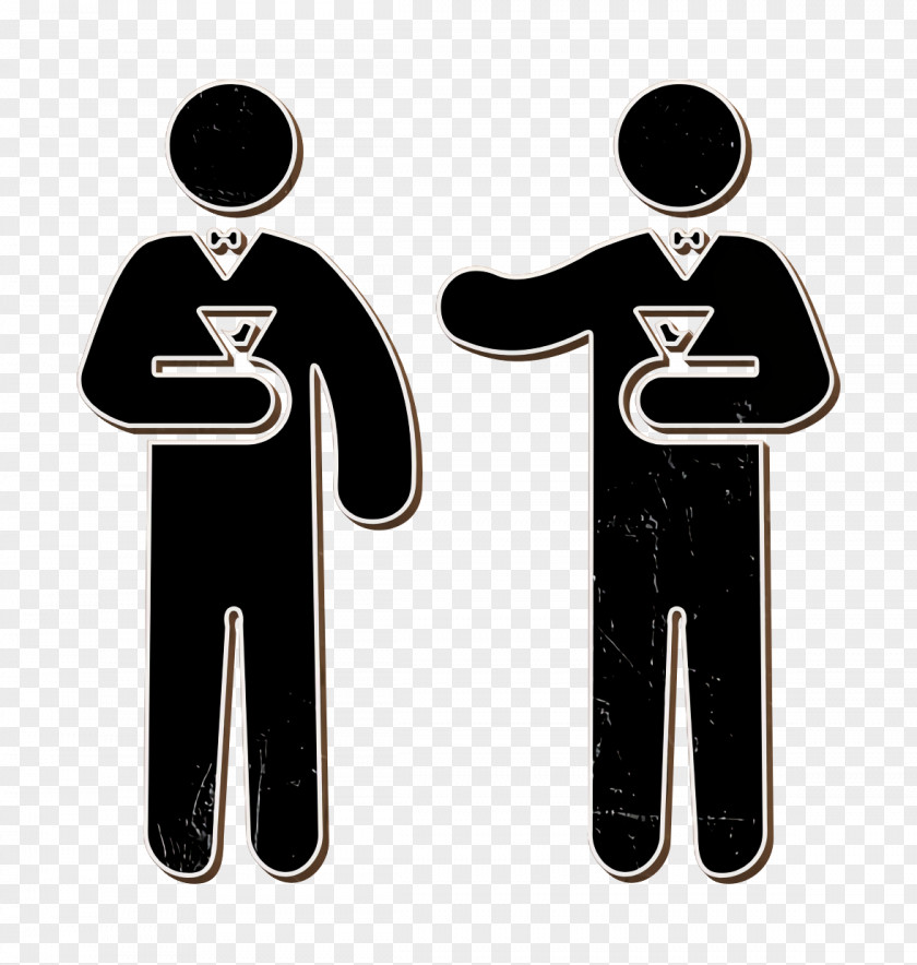 Humans 2 Icon Two Men With Cocktail Glasses People PNG