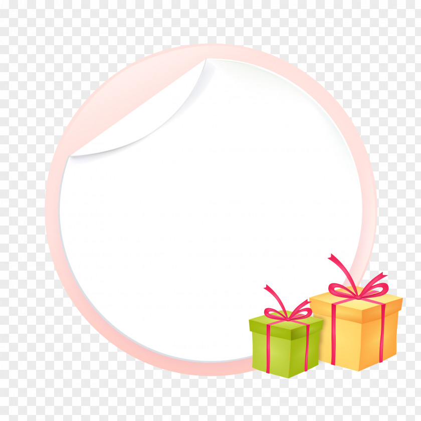 Round Gift Border Packaging And Labeling Clip Art PNG