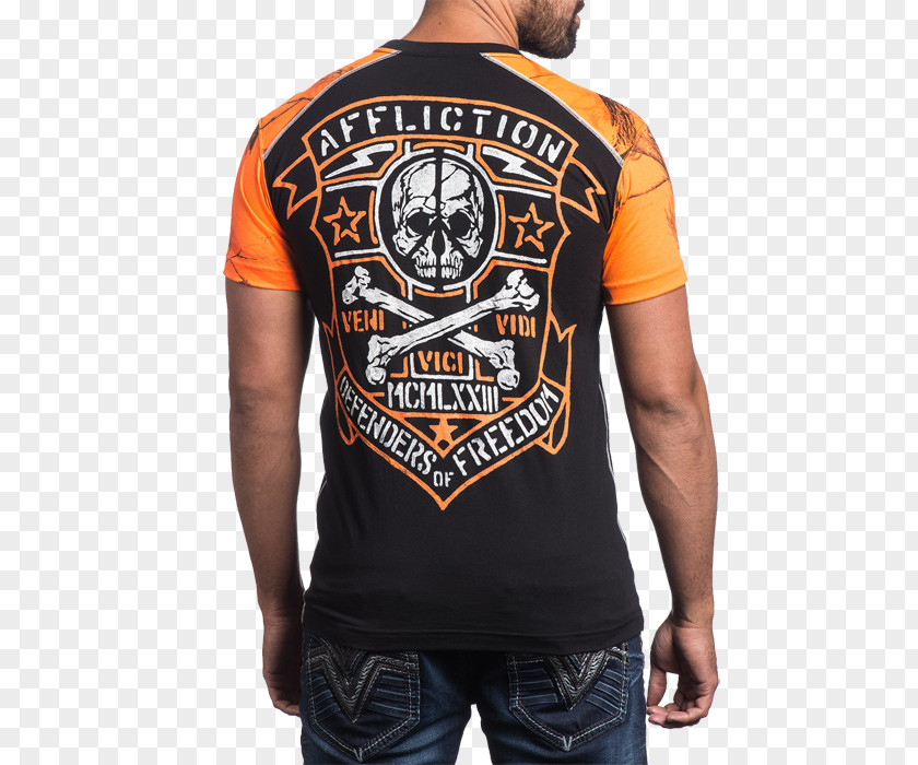 T-shirt Affliction Clothing Sleeve PNG