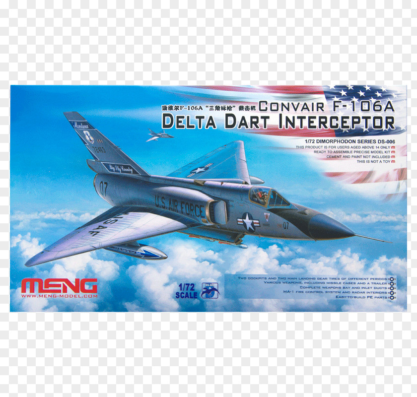 Aircraft Convair F-106 Delta Dart F-106A Fighter Airplane PNG