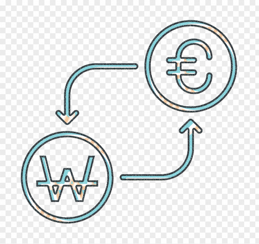 Auto Part Won Icon Conversion Currency Euro PNG