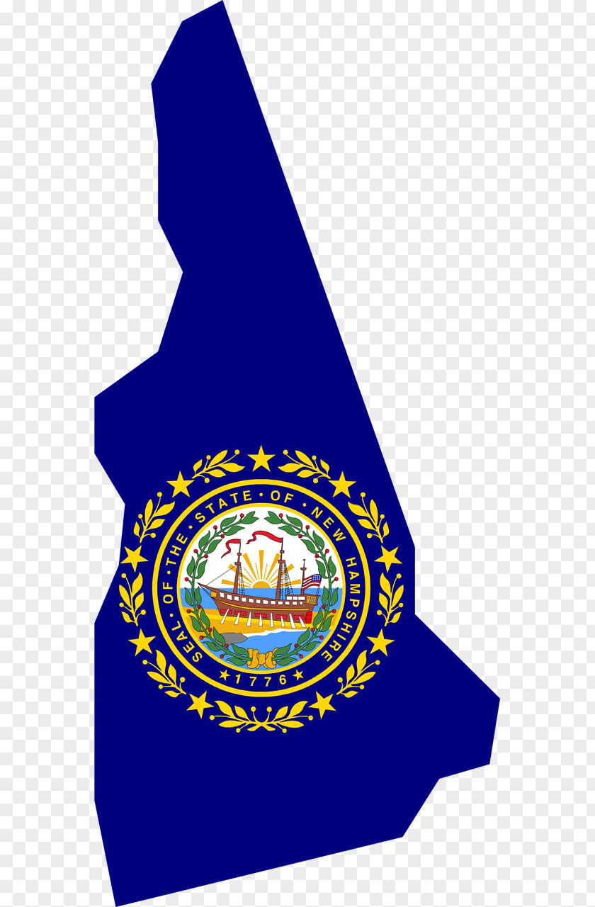 Flag And Seal Of New Hampshire State PNG