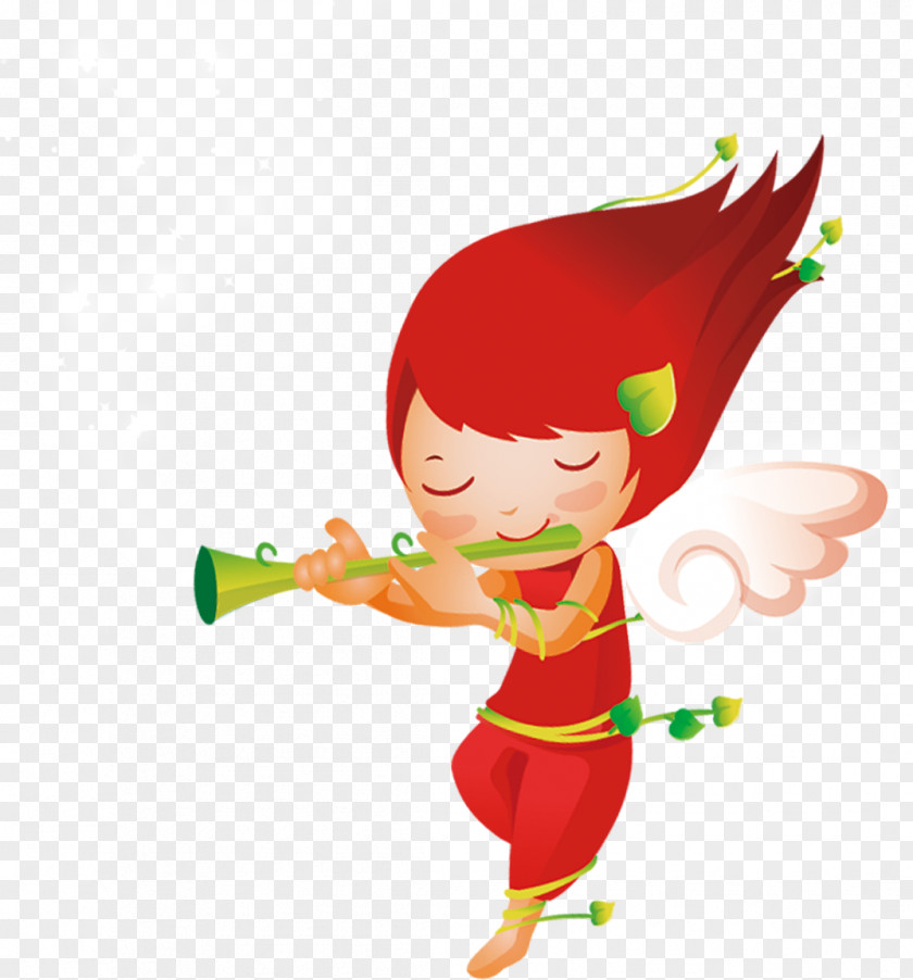 The Little Boy In Trumpet Child Cartoon Flute Illustration PNG