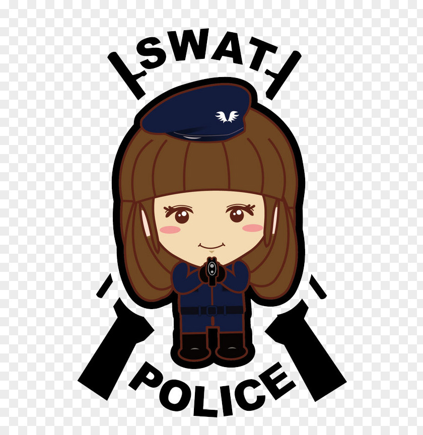 Q Version Of The Special Police SWAT Officer PNG