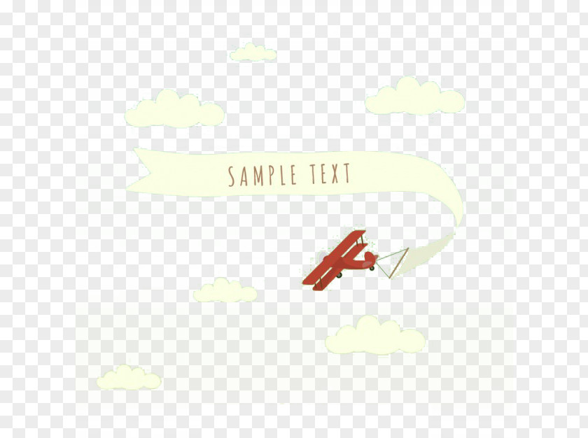 Aircraft Ribbon With The Message Airplane Cloud Illustration PNG