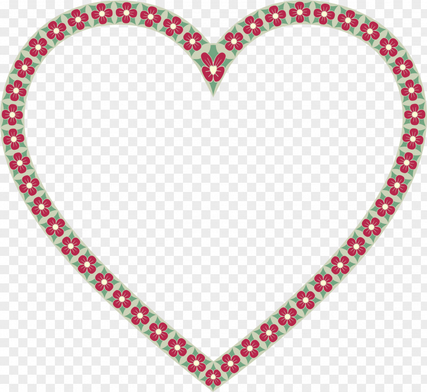 Floral Borders Heart Flower Clip Art PNG