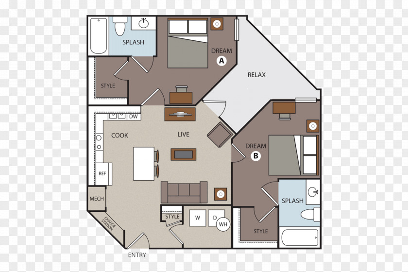 House Floor Plan Prado Student Living Architecture PNG