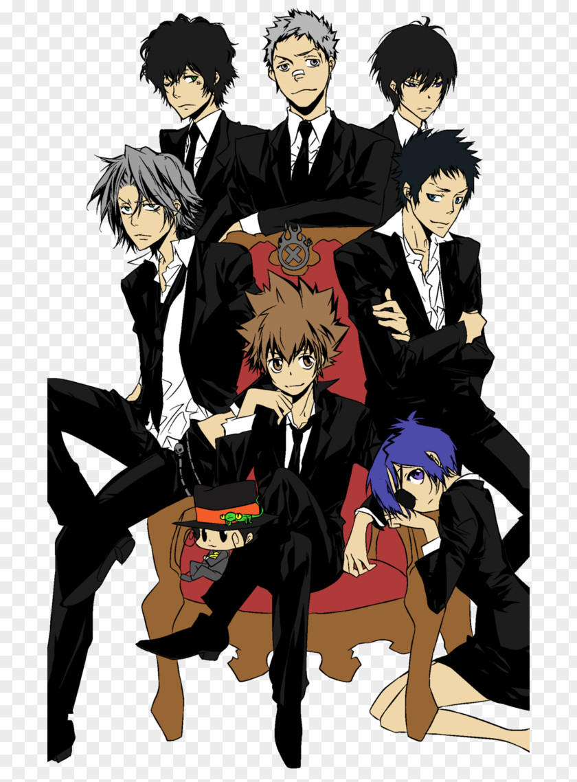 Mafia Hitman Reborn! Tsunayoshi Sawada Kyoya Hibari Mukuro Rokudo Takeshi Yamamoto PNG