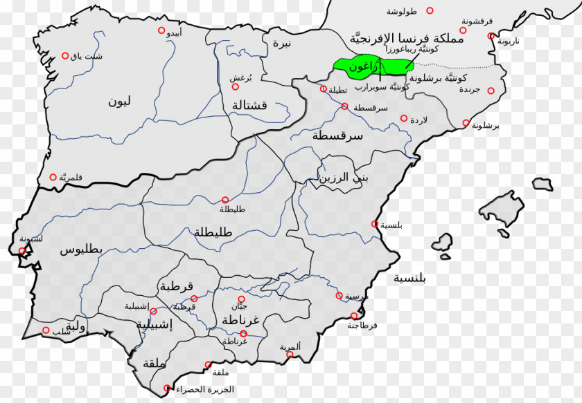 Map Andalusia Al-Andalus Kingdom Of Navarre Aragon PNG