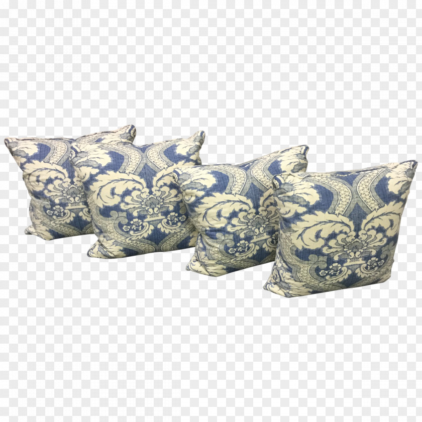 Pillow Cushion Throw Pillows Blue And White Pottery Porcelain PNG