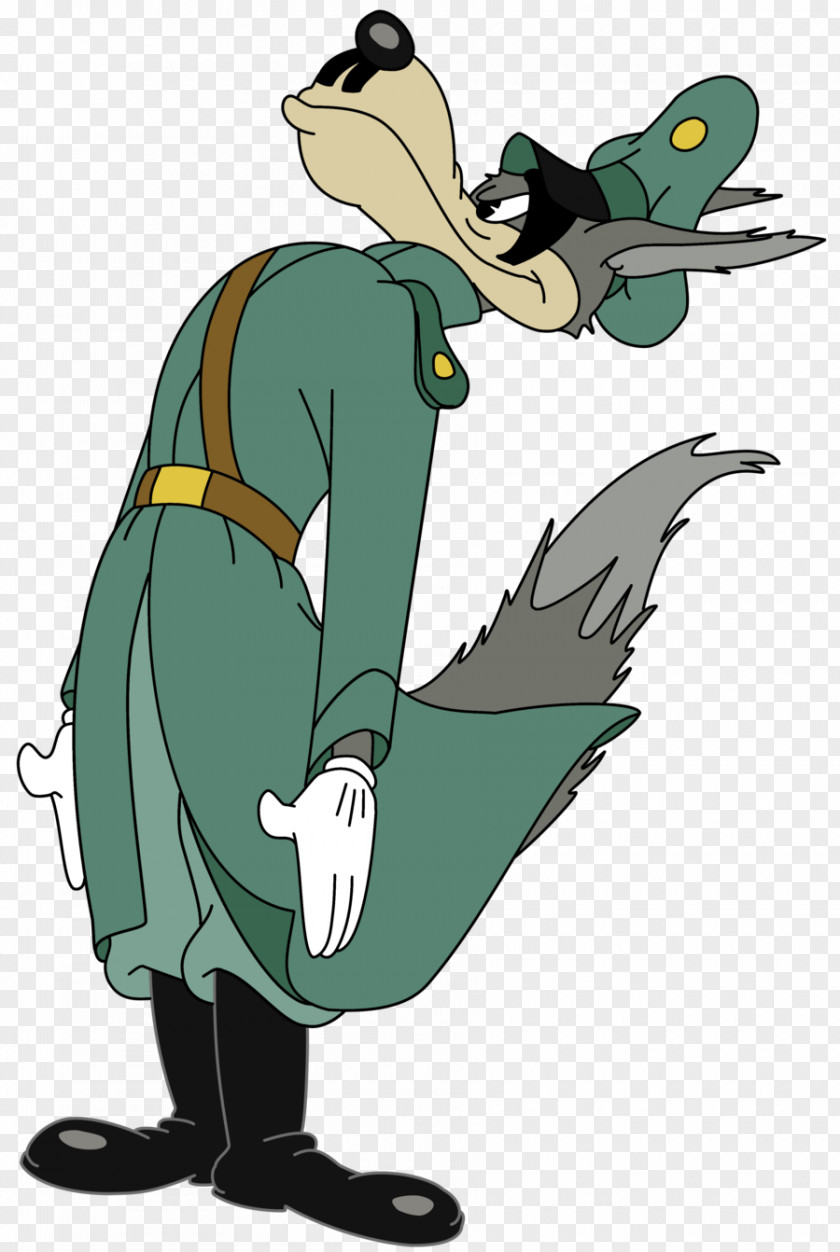 Big Bad Wolf Droopy Animated Cartoon Gray PNG