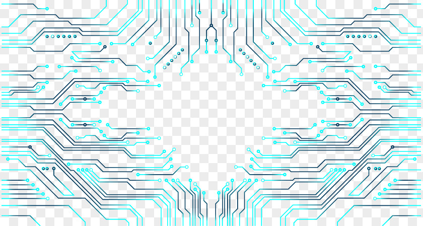 Electronic Circuit Board Pattern Vector Graphic Design Clip Art PNG