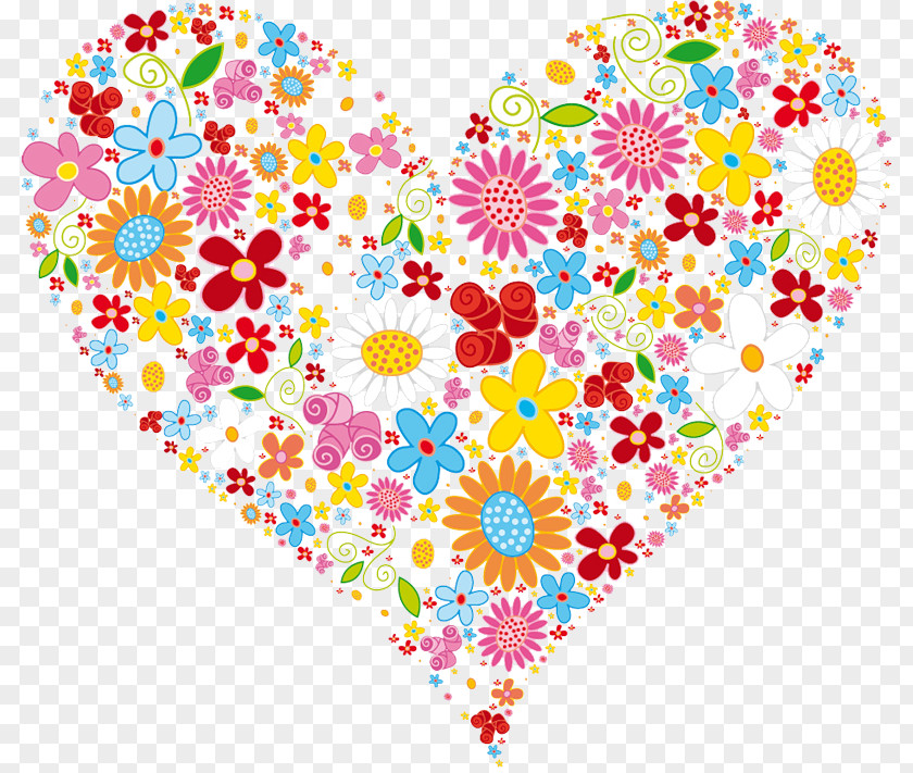 Heart Flower Clip Art PNG