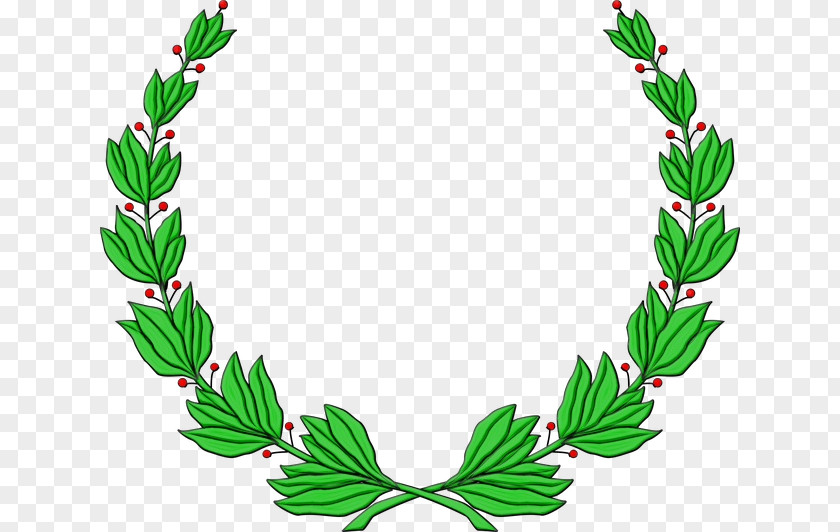 Holly Flower Laurel Leaf Crown PNG