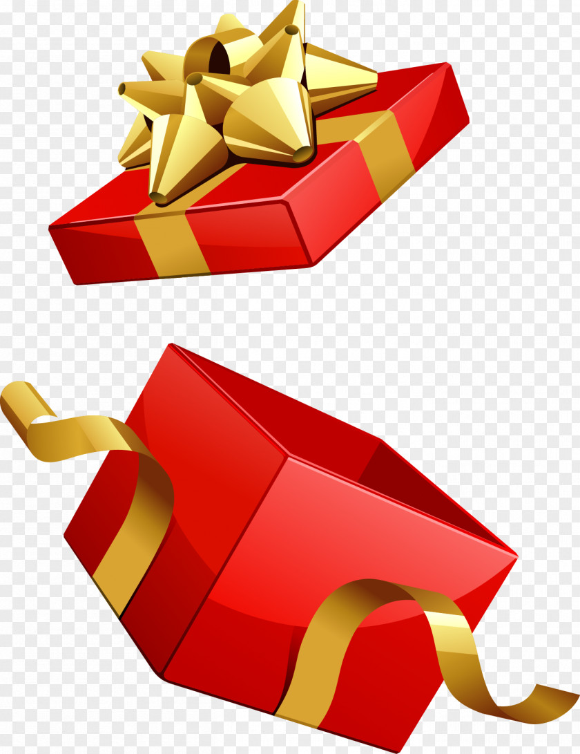 Red Gift Box Vector Christmas Santa Claus Stock Photography PNG