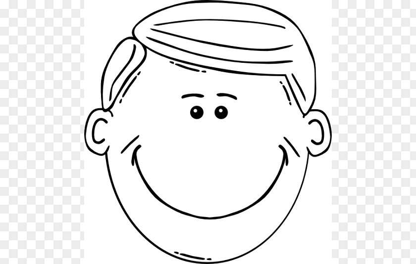Blank Face Outline Father Smiley Child Clip Art PNG