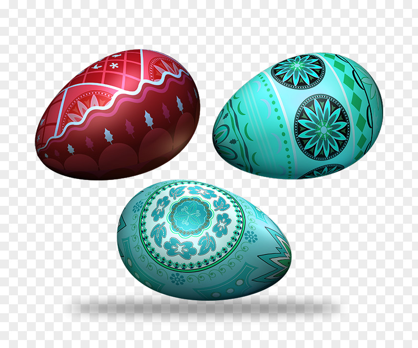 Creative Christmas Red And Blue Eggs Easter Egg Clip Art PNG