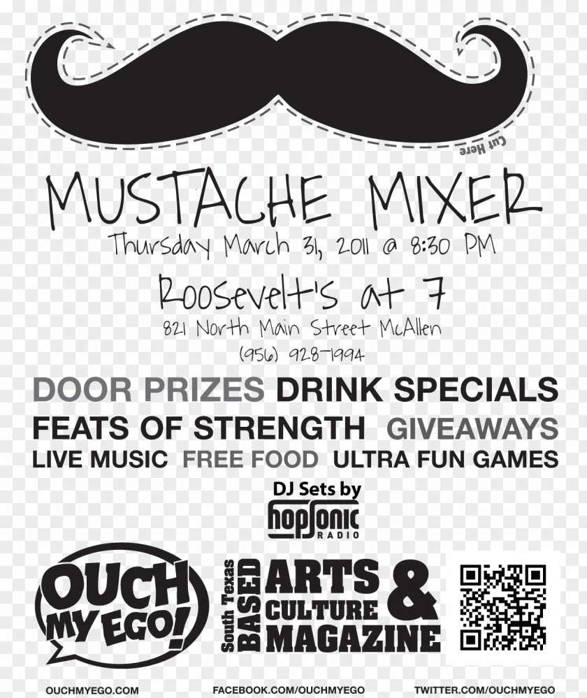 Moustache Flyer Graphic Design Poster Font PNG