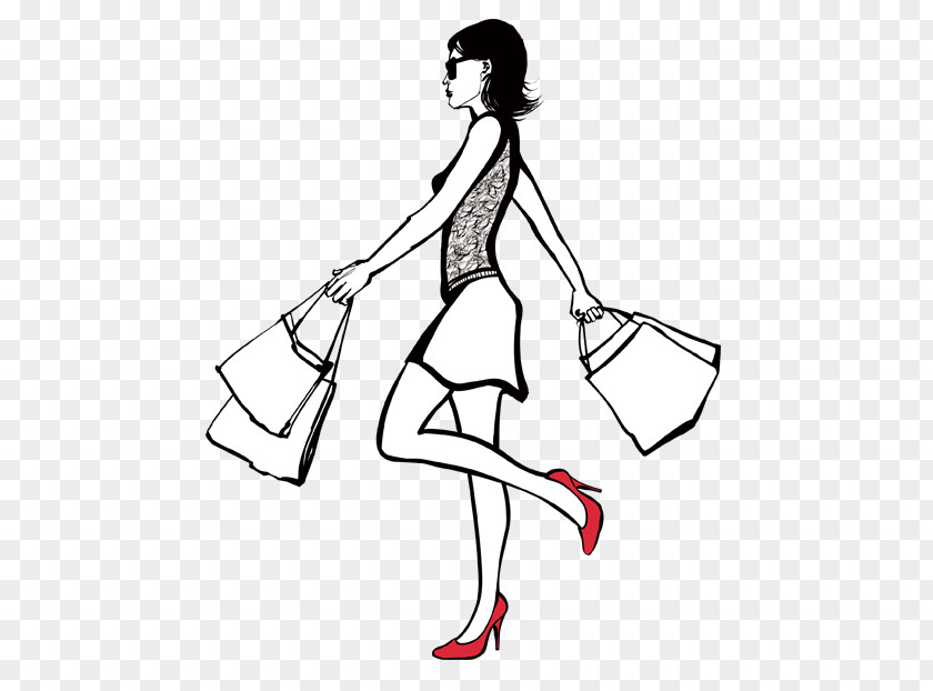 Shopping Woman Centre Designer PNG