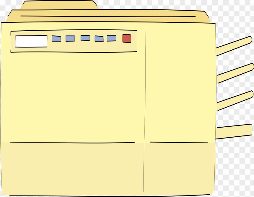 Yellow Printer Angle Filing Cabinet PNG
